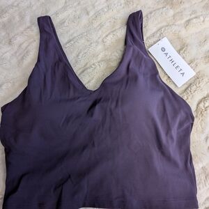 BNWT ATHLETA TRANSCEND V-NECK CROP BRA SIZE XL